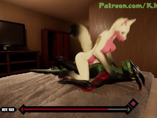 Hot 3d Dragon Fucks wolf girl. Anthro, Furry, Porn. Video Game. Part 2